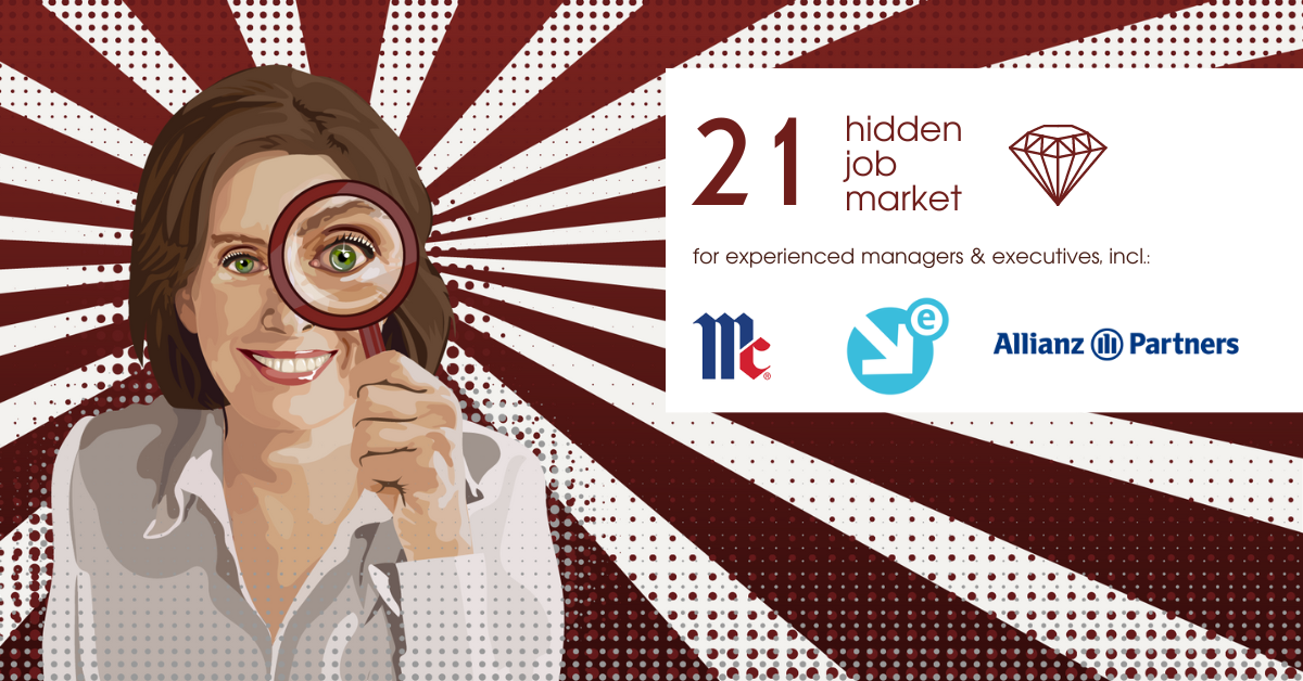 21 Job ads for experienced managers & executives across Europe from Hidden Job Market by Career Angels
