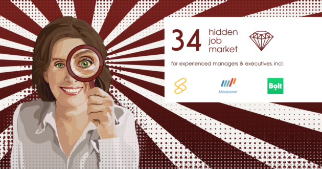 34 Job ads for experienced managers & executives across Europe from Hidden Job Market by Career Angels