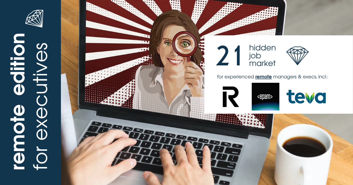 Curated remote job ads for experienced managers & executives across Europe from Hidden Job Market by Career Angels