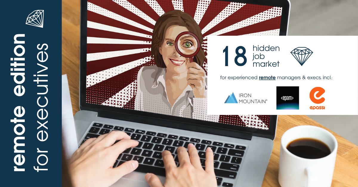 Curated remote job ads for experienced managers & executives across Europe from Hidden Job Market by Career Angels