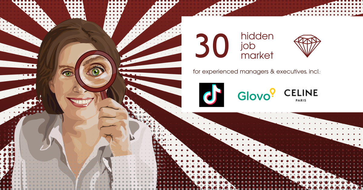 Curated job ads for experienced managers & executives across Europe from Hidden Job Market by Career Angels