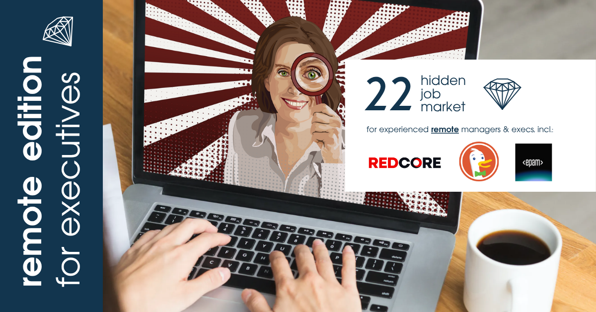 Curated remote job ads for experienced managers & executives across Europe from Hidden Job Market by Career Angels