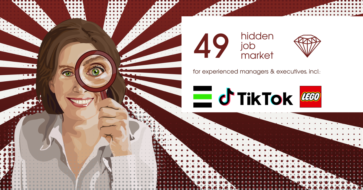 Curated job ads for experienced managers & executives across Europe from Hidden Job Market by Career Angels 