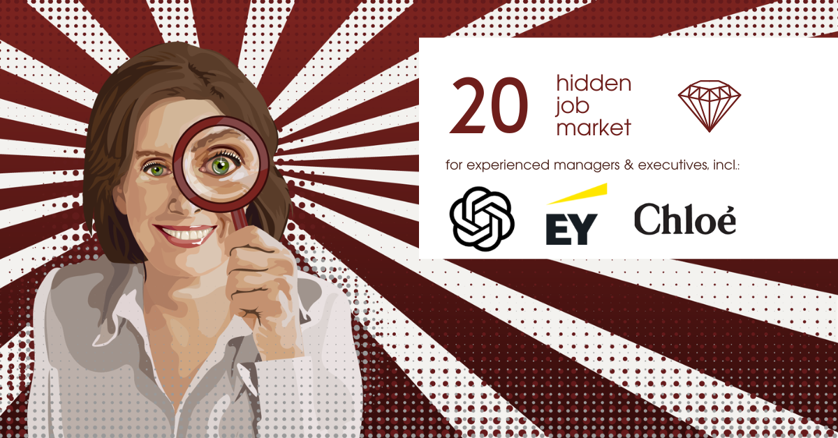 Curated job ads for experienced managers & executives across Europe from Hidden Job Market by Career Angels 